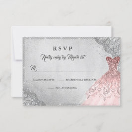 ローズゴールド シルバー ダイヤモンド スパークル ドレス RSVP