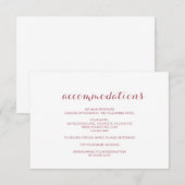 ローズゴールド シンプル エレガント ウェディング アコモデーション エンクロージャーカード (正面/裏面)