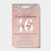 ローズゴールド スイート16 バースデー VIP バッジ (裏面)