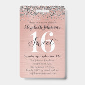 ローズゴールド スイート16 バースデー VIP バッジ (裏面)