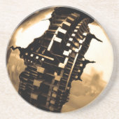 ローズゴールド スチームパンク コースター (正面)