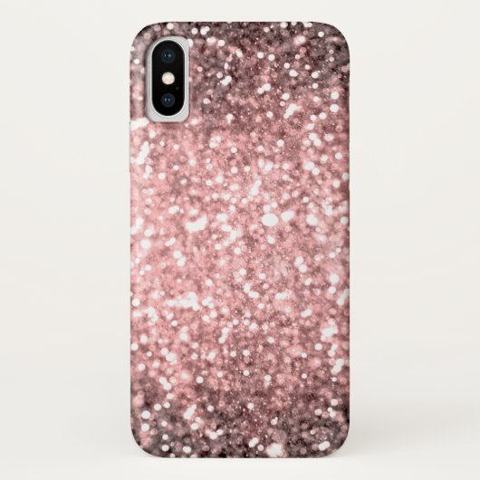 ローズゴールド スパークル ライト ガールズ ギラギラ スパークリー Case-Mate iPhoneケース (裏面)