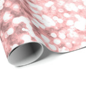 ローズゴールド スパークル ライト ガールズ グリッタリー スパークリー ラッピングペーパー (ロールコーナー)