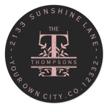 ローズゴールド スプリット カスタム モノグラム T U W Y X Z