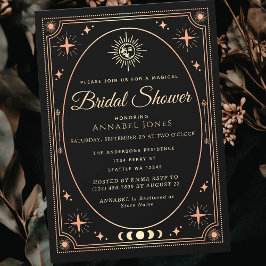 ローズゴールド セレスチャル ブラック タロット カード ブライダル シャワー