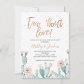 ローズゴールド タコ 'bout ラブ カップルシャワー 招待状 (正面)