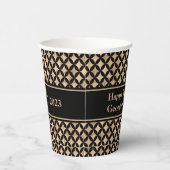 ローズゴールド ダイヤモンド アールデコ 幾何学 パーティー 紙コップ (右)