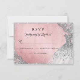 ローズゴールド ダイヤモンド スパークル ドレス RSVP