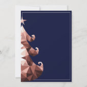 ローズゴールド ツリー ビジネス ホリデー カード (裏面)