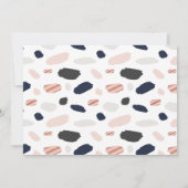 ローズゴールド ネイビーブルー & ブラッシュ カラー パレット カード (裏面)