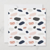 ローズゴールド ネイビーブルー & ブラッシュ カラー パレット カード (裏面)