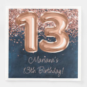 ローズゴールド ネイビーブルー 13歳の誕生日パーティー (正面)