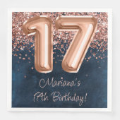 ローズゴールド ネイビーブルー 17歳の誕生日パーティー (正面)