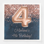 ローズゴールド ネイビーブルー 4歳 誕生日パーティー (正面)