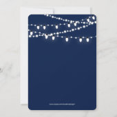 ローズゴールド & ネイビー | モダンサプライズ誕生日パーティー 招待状 (裏面)