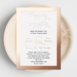 ローズゴールド ハッピーエバーアフター 披露宴のみ 箔招待状