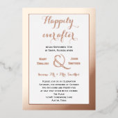 ローズゴールド ハッピーエバーアフター 披露宴のみ 箔招待状 (正面)