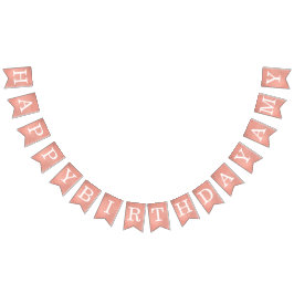 ローズゴールド ハッピー バースデー 3文字 名前 エミ ピンク バンティングフラッグ