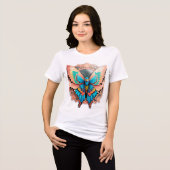 ローズゴールド バタフライ マンダラ トライブレンドＴシャツ (正面全面)