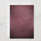 ローズゴールド & バーガンディ ベルベットのキンセアニエラ招待状 招待状 (裏面)