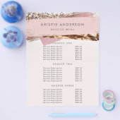 ローズゴールド & ピンクラベル 価格とサービス チラシ (シングル)