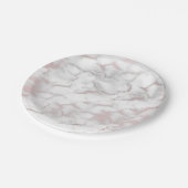 ローズゴールド ピンク大理石 モダン おしゃれ トレンディ パーティー ペーパープレート (アングル)