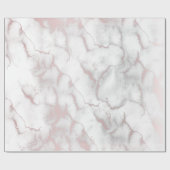 ローズゴールド ピンク大理石 モダン おしゃれ トレンディ パーティ ラッピングペーパー (フラット)