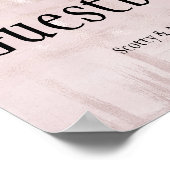 ローズゴールド＆ピンク オーダーメイド ウェディングサイン ポスター (角)