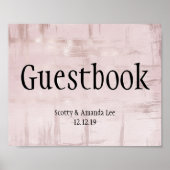 ローズゴールド&ピンク オーダーメイド ウェディングサイン ポスター (正面)