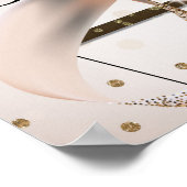 ローズゴールド ピンク グリッター バルーン 誕生日 サイン (角)