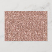 ローズゴールド ピンク グリッター ミニマル ストライプ 受付 エンクロージャーカード (裏面)