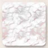 ローズゴールド ピンク グレー ホワイト マーブル グラム ミニマル コースター (正面)