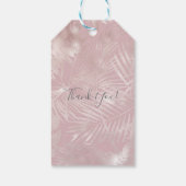 ローズゴールド ピンク ボタニカル トロピカル パームツリーの葉 ギフトタグ (裏面)