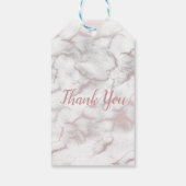 ローズゴールド ピンク マーブル モダン おしゃれ トレンディ パーティー ギフトタグ (裏面)