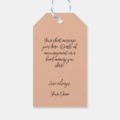 ローズゴールド フォト デザイン 高校 卒業式 ギフトタグ (裏面)