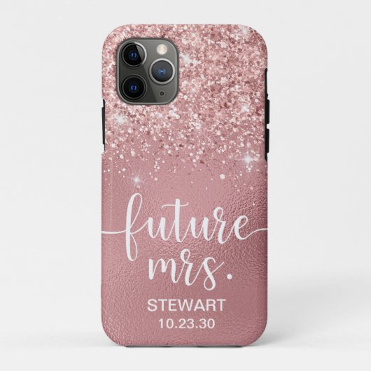 ローズゴールド フューチャー ミセス グリッター Case-Mate iPhoneケース iPhone 11 Proケース (裏面)