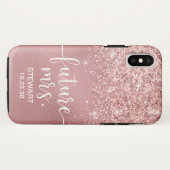 ローズゴールド フューチャー ミセス グリッター Case-Mate iPhoneケース iPhone XSケース (裏面(横))