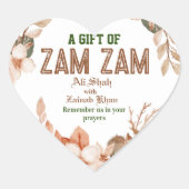 ローズゴールド フラワー ザムザム ギフト ハートシール (正面)