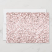 ローズゴールド ブッシュピンク グリッター ドレス ブライズ シャワー 招待状 (裏面)