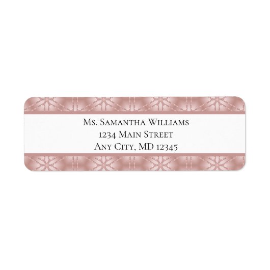 ローズゴールド ブッシュピンク 返信先ラベル ラベル (正面)
