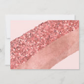 ローズゴールド、ブッシュ & シークインブライドメイド 招待状 (裏面)