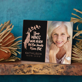 ローズゴールド ブラシ仕上げ メタル 家族 追悼 フォト フォトプラーク