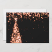 ローズゴールド & ブラックのクリスマス スイート16パーティー 招待状 (裏面)