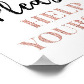 ローズゴールド ブラック コンフェッティ 自由にお取りください サイン (角)