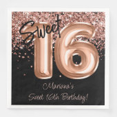 ローズゴールド ブラック サweet 16 誕生日パーティー (正面)