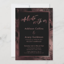 ローズゴールド & ブラック マーブル お祝いに参加しよう