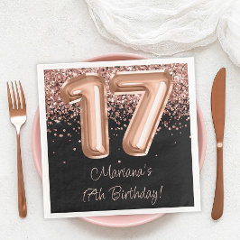 ローズゴールド ブラック 17歳の誕生日パーティー