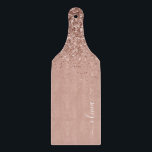 ローズゴールド ブラッシュピンク グリッター スクリプト モノグラム ガーリー カッティングボード<br><div class="desc">ローズゴールド - ブラッシュピンク スパークル グリッター スクリプト モノグラム 名前 カッティングボード。卒業式、誕生日、結婚式、結婚前パーティー、記念日、ベビーシャワー、独身パーティーなど、豪華でおしゃれなスタイルが好きな人へのプレゼントに最適です。</div>