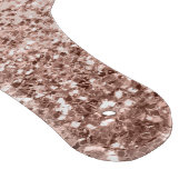 ローズゴールド - ブラッシュピンク グリッター メタル モノグラム 名 カッティングボード (角)