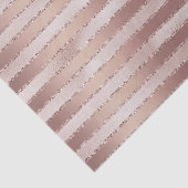 ローズゴールド ブラッシュピンク ストライプ グリッツ ブライダルシャワー 薄葉紙 (詳細)